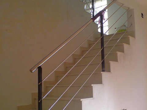 barandilla de acero inoxidable para escalera