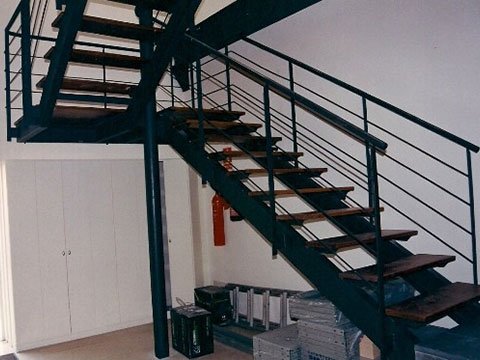 escalera de hierro forjado